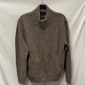 Scott Barber Men's Brown Full-Zip Sweater